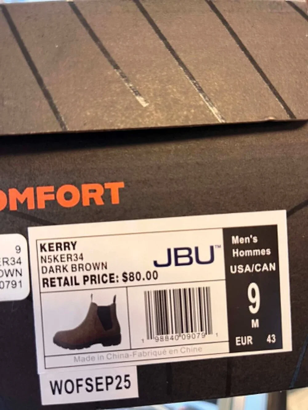 JBU by Jambu Men's Kerry Dark Brown Chelsea Boots Size 9 - P1